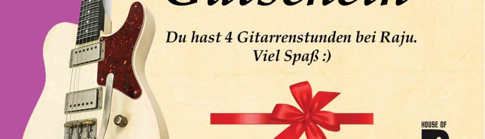 Gitarrenunterricht Gutschein Wien