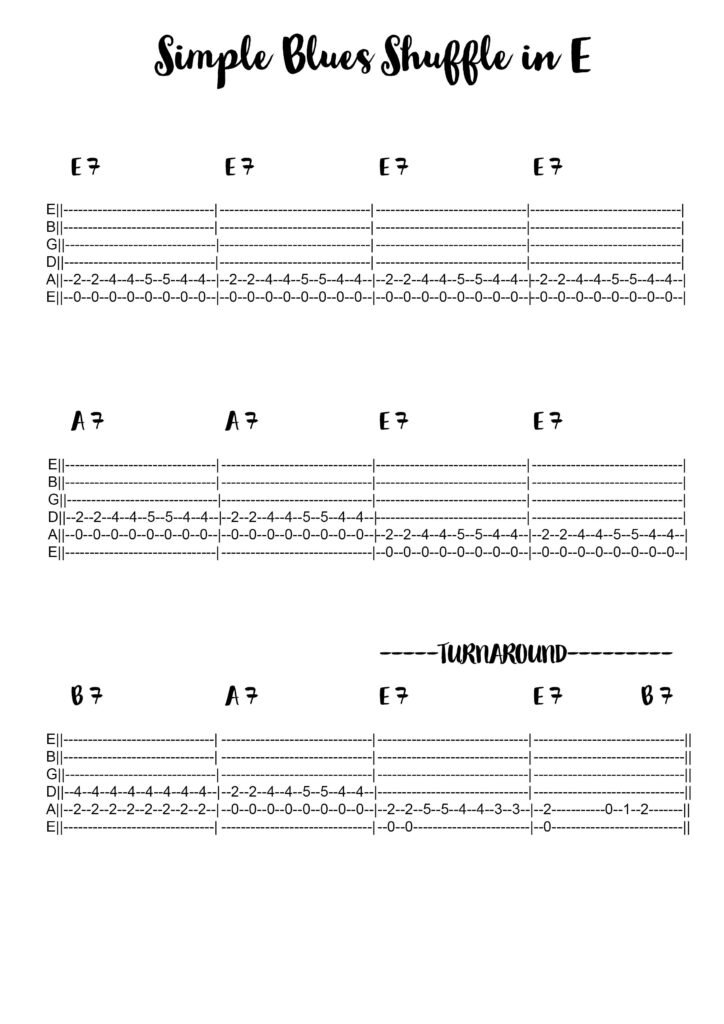 Blues Shuffle in E